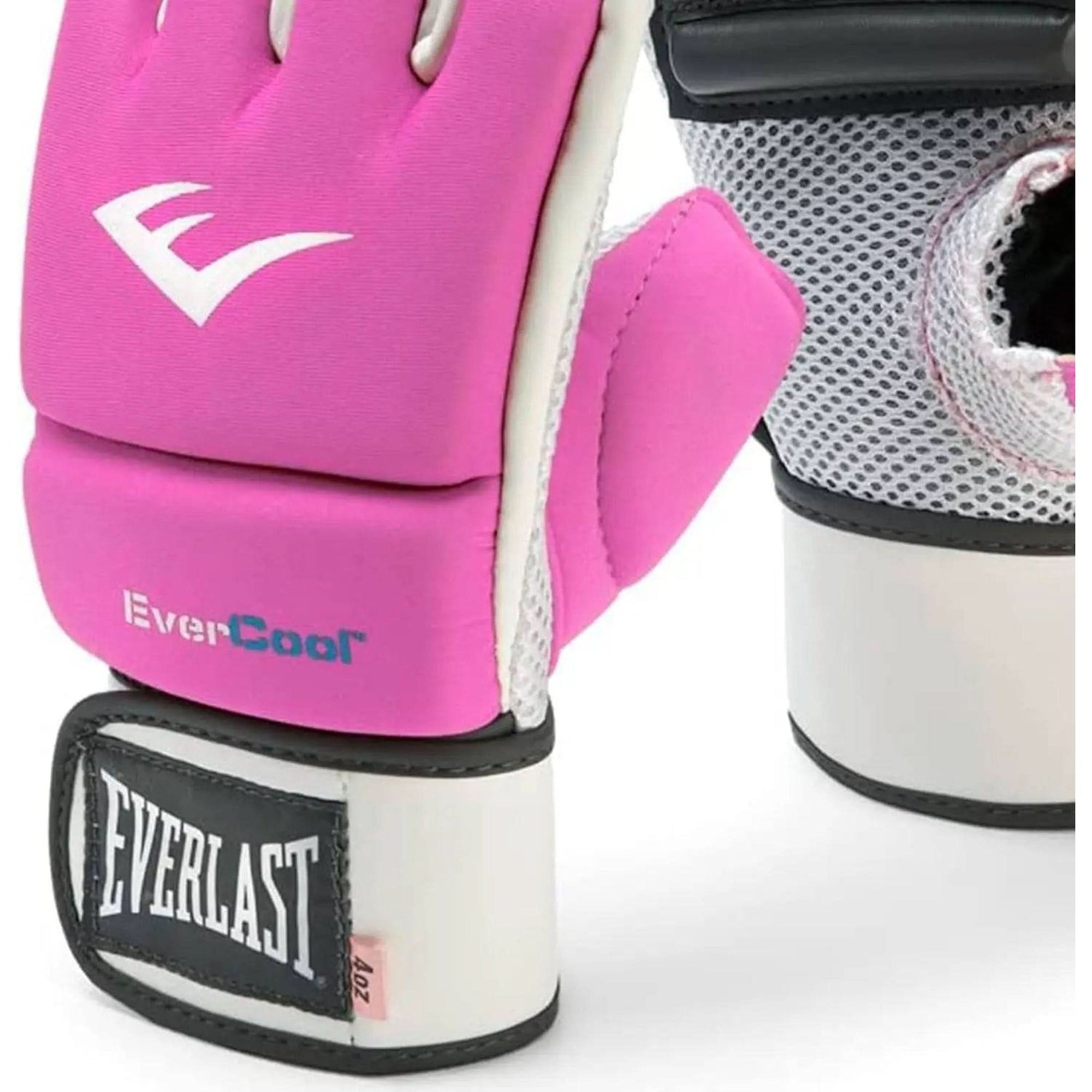 Everlast Evercool Breathable and Comfortable Full Wristwrap Support Neoprene MMA Kickboxing Gloves with Mesh Palm and Knuckle Padding, Pink