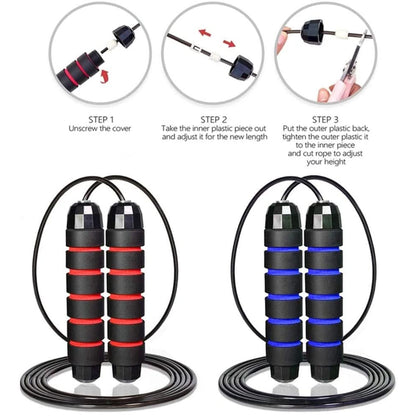 Redify Jump Rope,Jump Ropes for Fitness for Women Men and Kids,Speed Jumping Rope for Workout with Ball Bearings,Adjustable Skipping Rope for Exercise&Slim Body at Home School Gym