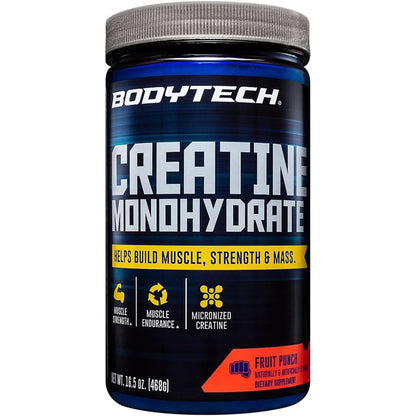 Bodytech 100% Pure Creatine Monohydrate Powder - Premium Micronized Creatine for Enhanced Muscle Strength and Performance - Supports Muscles, Recovery, and Increased Exercise (18Oz/102 Servings)