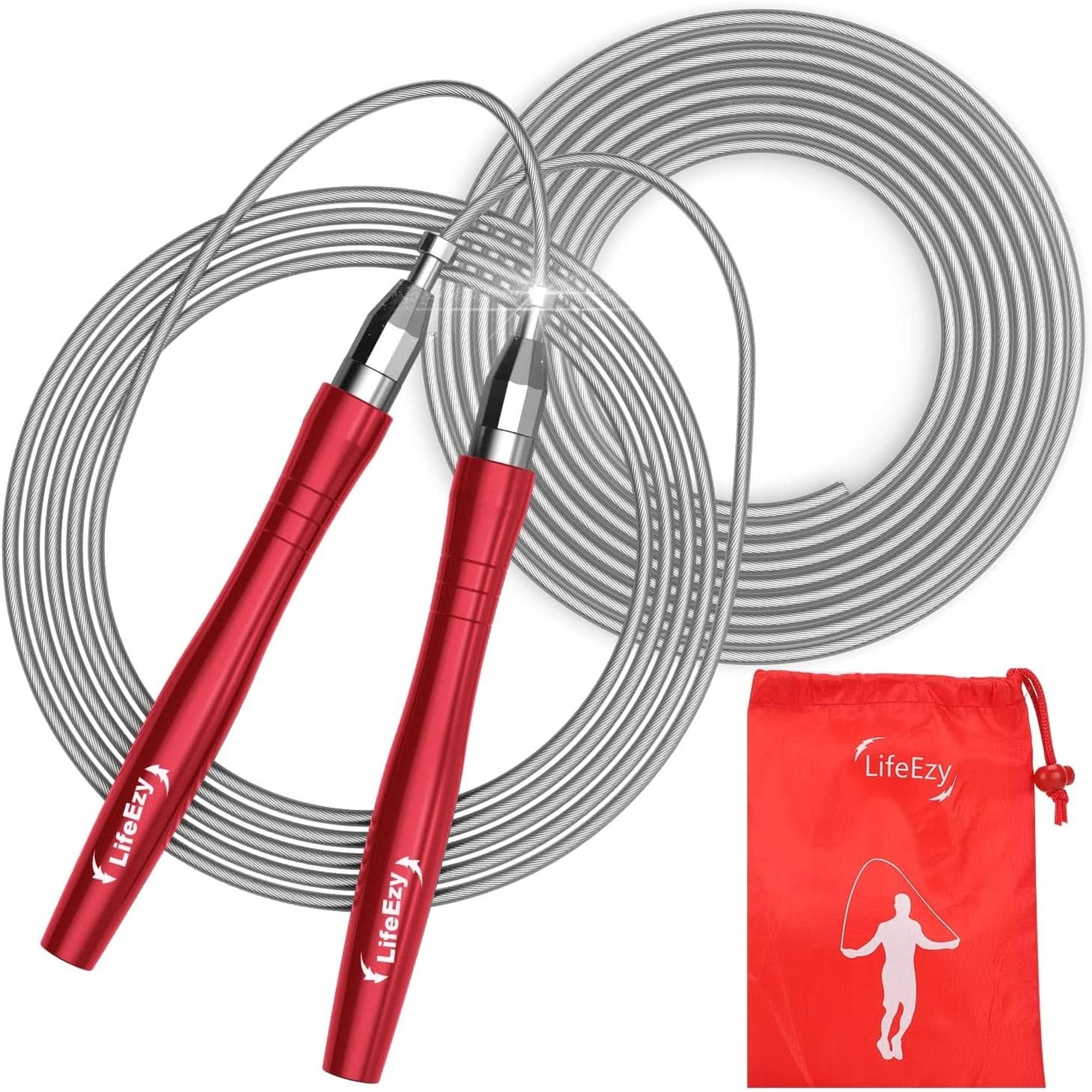 Jump Rope, High Speed Weighted Jump Rope - Premium Quality Tangle-Free - Self-Locking Screw-Free Design - Jump Ropes for Fitness - Skipping Rope for Workout Fitness, Crossfit & Home Exercises