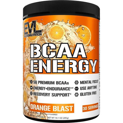 EVL Bcaas Amino Acids Powder - BCAA Energy Pre Workout Powder for Muscle Recovery Lean Growth and Endurance - Rehydrating BCAA Powder Post Workout Recovery Drink with Natural Caffeine - Furious Grape