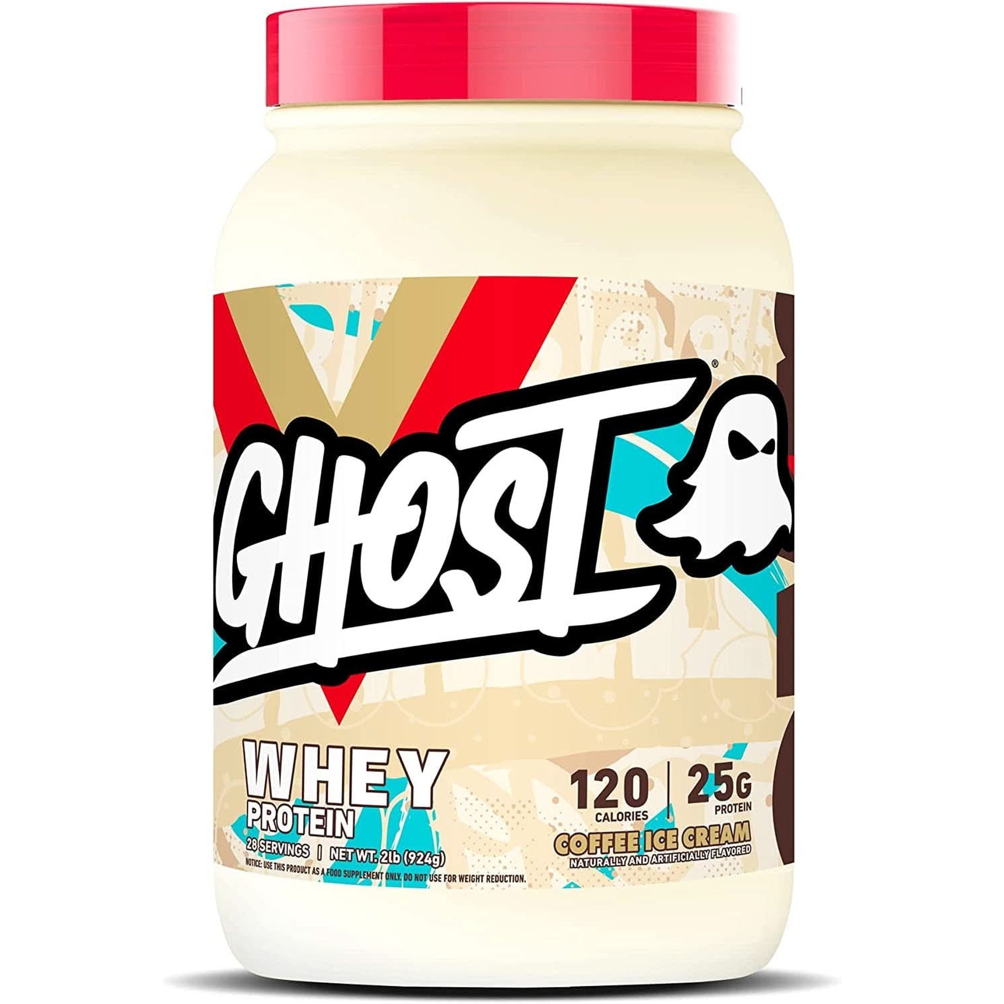 GHOST Whey Protein Powder, Chips Ahoy - 2LB Tub, 25G of Protein - Chocolate Chip Cookie Flavored Isolate, Concentrate & Hydrolyzed Whey Protein Blend