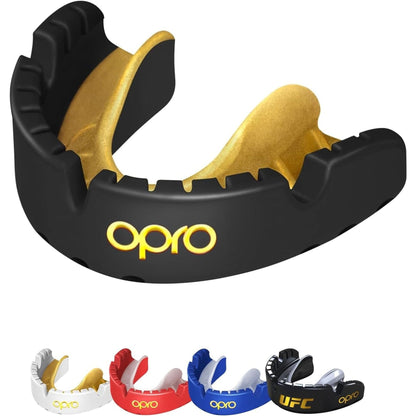 OPRO Gold Level Mouthguard for Braces, Adults Sports Mouth Guard, Featuring Revolutionary Fitting Technology for Boxing, Lacrosse, MMA, Martial Arts, Hockey, and All Contact Sports