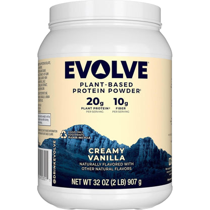 Evolve Plant Based Protein Powder, Double Chocolate, 20G Vegan Protein, Dairy Free, No Artificial Flavors, Non-Gmo, 3G Fiber, Amazon Exclusive, 2 Pound (Packaging May Vary)