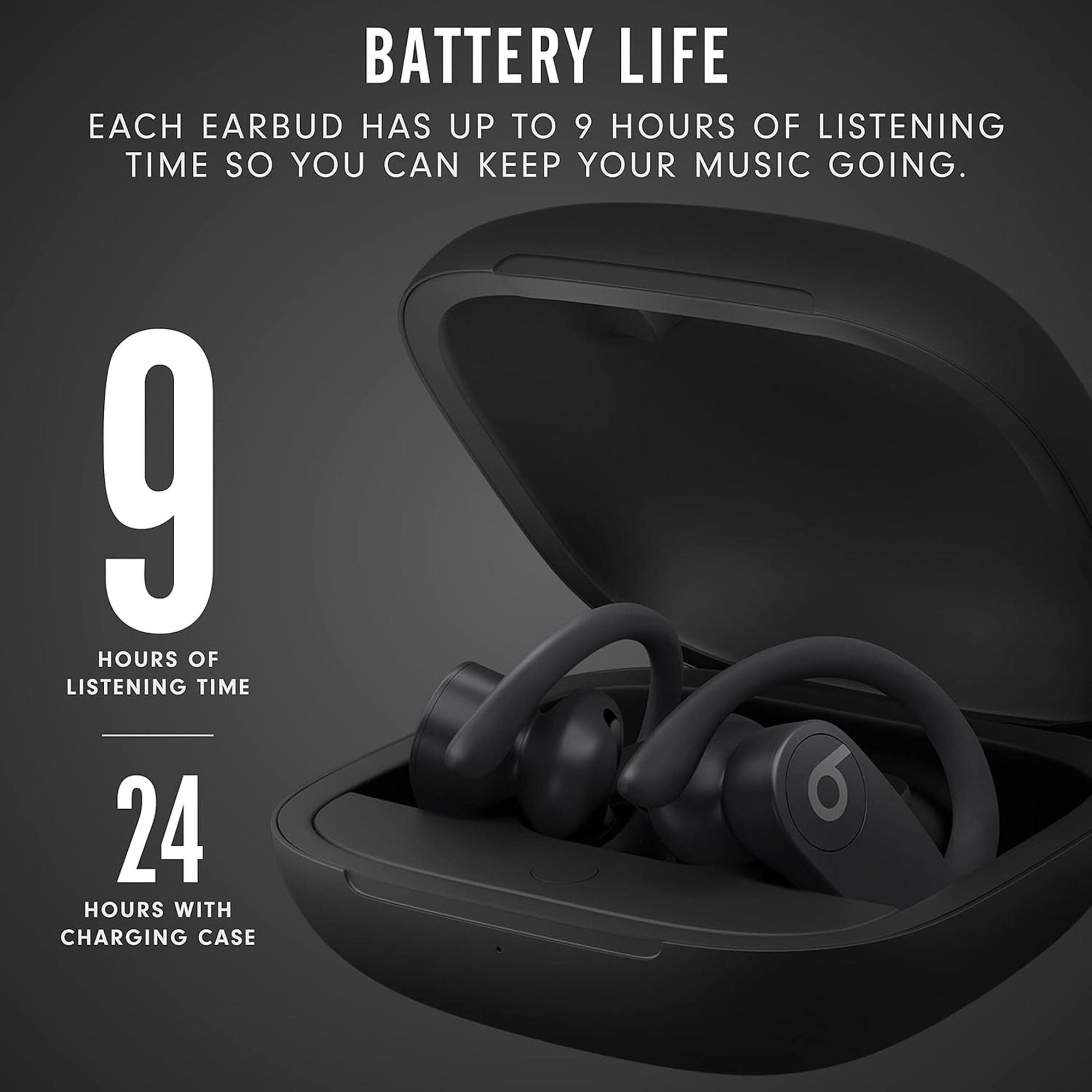 Beats Powerbeats Pro Wireless Earbuds - Apple H1 Headphone Chip, Class 1 Bluetooth Headphones, 9 Hours of Listening Time, Sweat Resistant, Built-In Microphone - Black