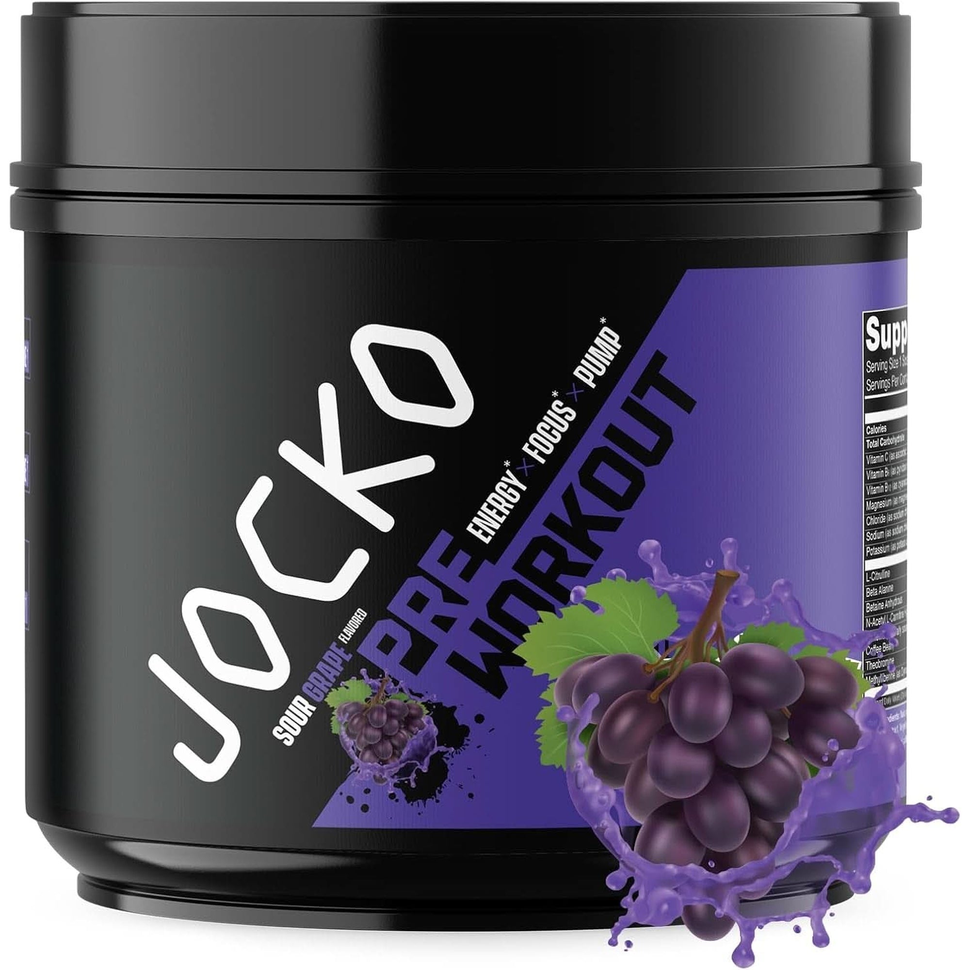 Jocko Fuel Ultimate Pre Workout Powder - Pre-Workout Energy Powder Drink for Men & Women - High Stim Sugar-Free Nootropic Blend to Support Muscle Pump, Energy, & Recovery 200Mg Caffeine Blue Raspberry