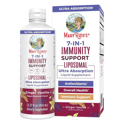 7 in 1 Immunity Liposomal by Maryruth'S | Elderberry Liquid with Vitamin C | Liquid Vitamins | Immune Support Supplement | Elderberry with Zinc and Vitamin C | Vegan| Gluten Free | 30 Servings