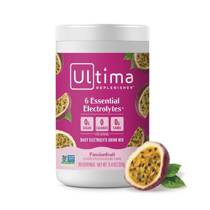 Ultima Replenisher Mocktini Electrolyte Drink Mix – Peach Bellini, 90 Servings – Hydration Powder with 6 Key Electrolytes & Trace Minerals – Keto Friendly, Non- GMO & Sugar-Free Electrolyte Powder