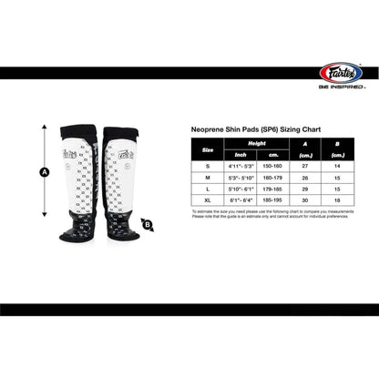 Fairtex SP6 Muay Thai Shin Guards for Men, Women, Kids