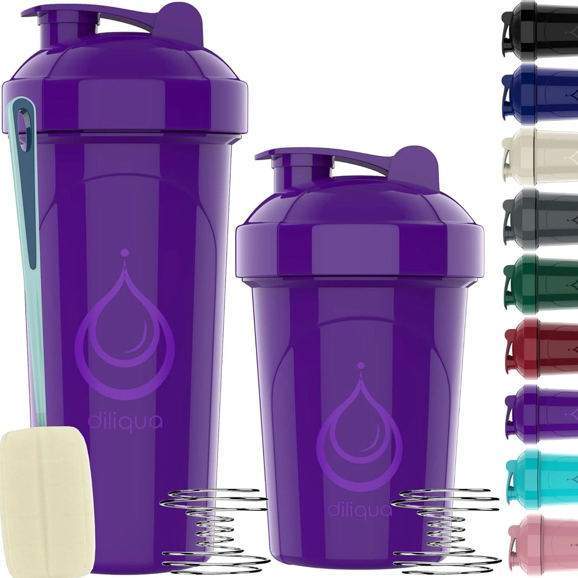 -10 PACK- Small Shaker Bottles for Protein Mixes | Bpa-Free & Dishwasher Safe | 5 Large 28 Oz & 5 20 Oz | Blender Shaker Cups for Protein Shakes