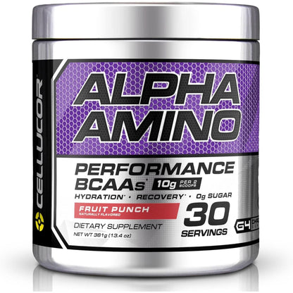 Cellucor Alpha Amino EAA & BCAA Powder | Branched Chain Essential Amino Acids + Electrolytes | ICY Blue Razz | 30 Servings