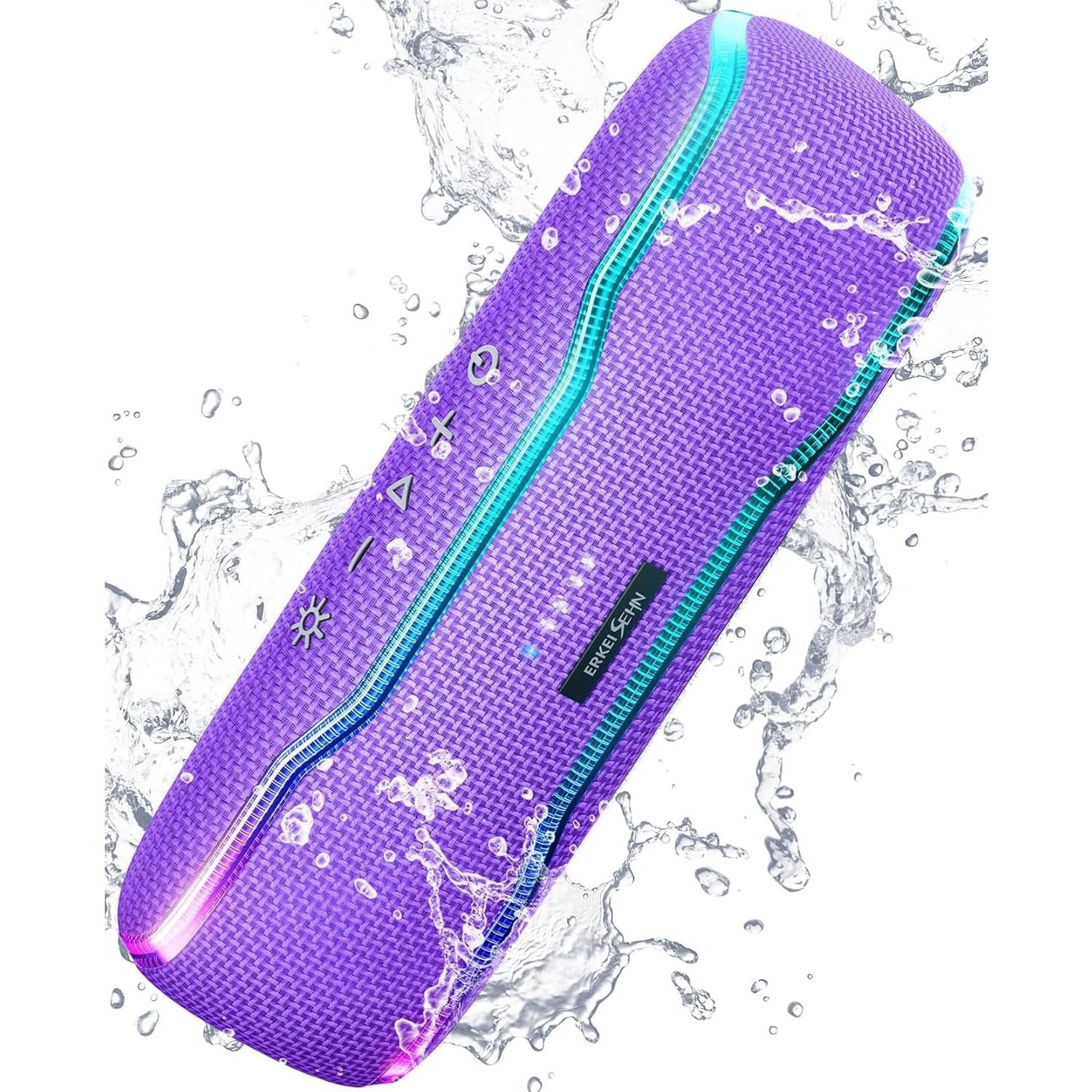 Portable Bluetooth Speaker, IPX7 Waterproof Wireless Speaker with Colorful Flashing Lights, 25W Super Bass 24H Playtime, 100Ft Range, TWS Pairing for Outdoor, Home, Party, Beach, Travel