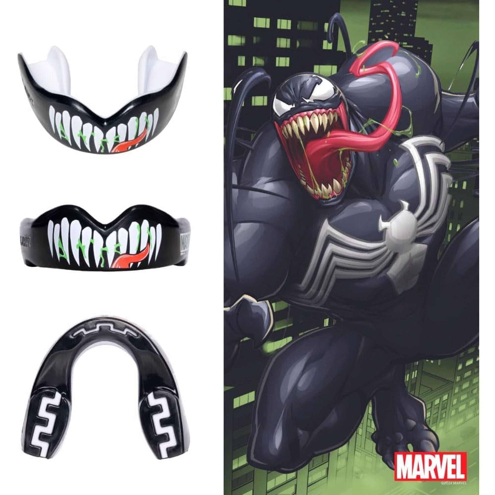 Marvel Venom Sports Mouthguard Dual Layer Premium Protection Adults Gum Shield with Case for Boxing, MMA, Rugby, Martial Arts, Judo and All Contact Sports