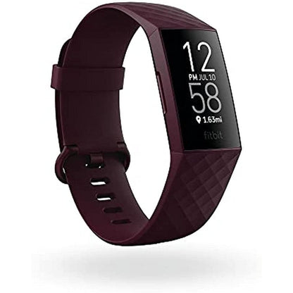 Fitbit Charge 4 Fitness and Activity Tracker with Built-In GPS, Heart Rate, Sleep & Swim Tracking, Rosewood/Rosewood, One Size (S &L Bands Included)