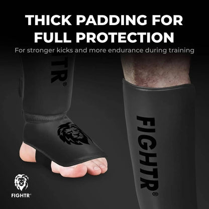 FIGHTR® Shin Guards - with a and Ideal Padding