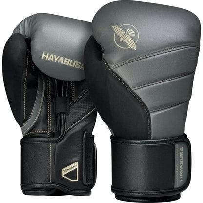 Hayabusa T3 Boxing Gloves for Men and Women Wrist and Knuckle Protection, Dual-X Hook and Loop Closure, Splinted Wrist Support, 5 Layer Foam Knuckle Padding