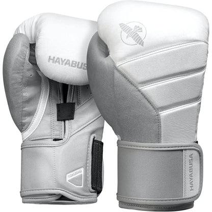 Hayabusa T3 Boxing Gloves for Men and Women Wrist and Knuckle Protection, Dual-X Hook and Loop Closure, Splinted Wrist Support, 5 Layer Foam Knuckle Padding