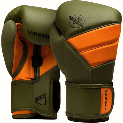 Hayabusa T3 Boxing Gloves for Men and Women Wrist and Knuckle Protection, Dual-X Hook and Loop Closure, Splinted Wrist Support, 5 Layer Foam Knuckle Padding