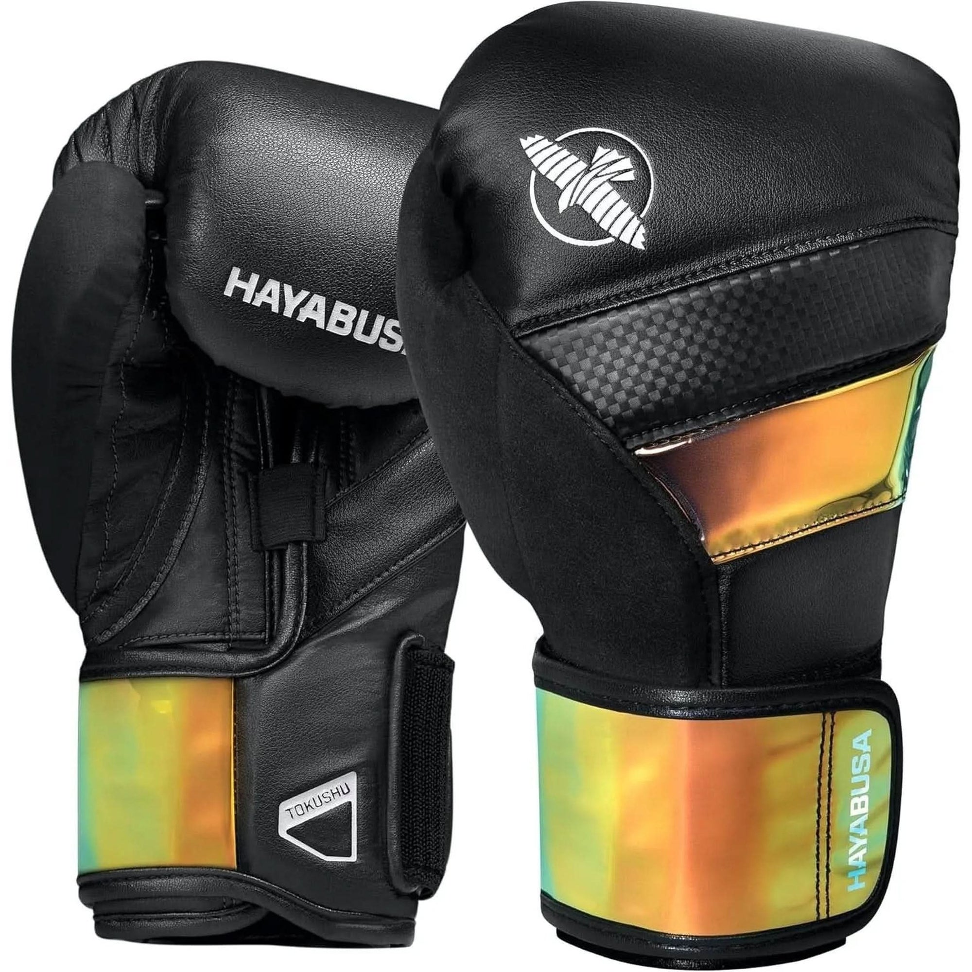 Hayabusa T3 Boxing Gloves for Men and Women Wrist and Knuckle Protection, Dual-X Hook and Loop Closure, Splinted Wrist Support, 5 Layer Foam Knuckle Padding