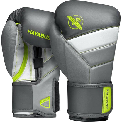 Hayabusa T3 Boxing Gloves for Men and Women Wrist and Knuckle Protection, Dual-X Hook and Loop Closure, Splinted Wrist Support, 5 Layer Foam Knuckle Padding