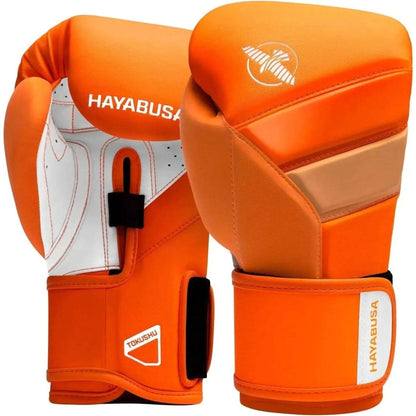 Hayabusa T3 Boxing Gloves for Men and Women Wrist and Knuckle Protection, Dual-X Hook and Loop Closure, Splinted Wrist Support, 5 Layer Foam Knuckle Padding