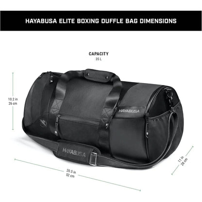 Hayabusa Elite Boxing Duffle Bag - 35 Liters, Black