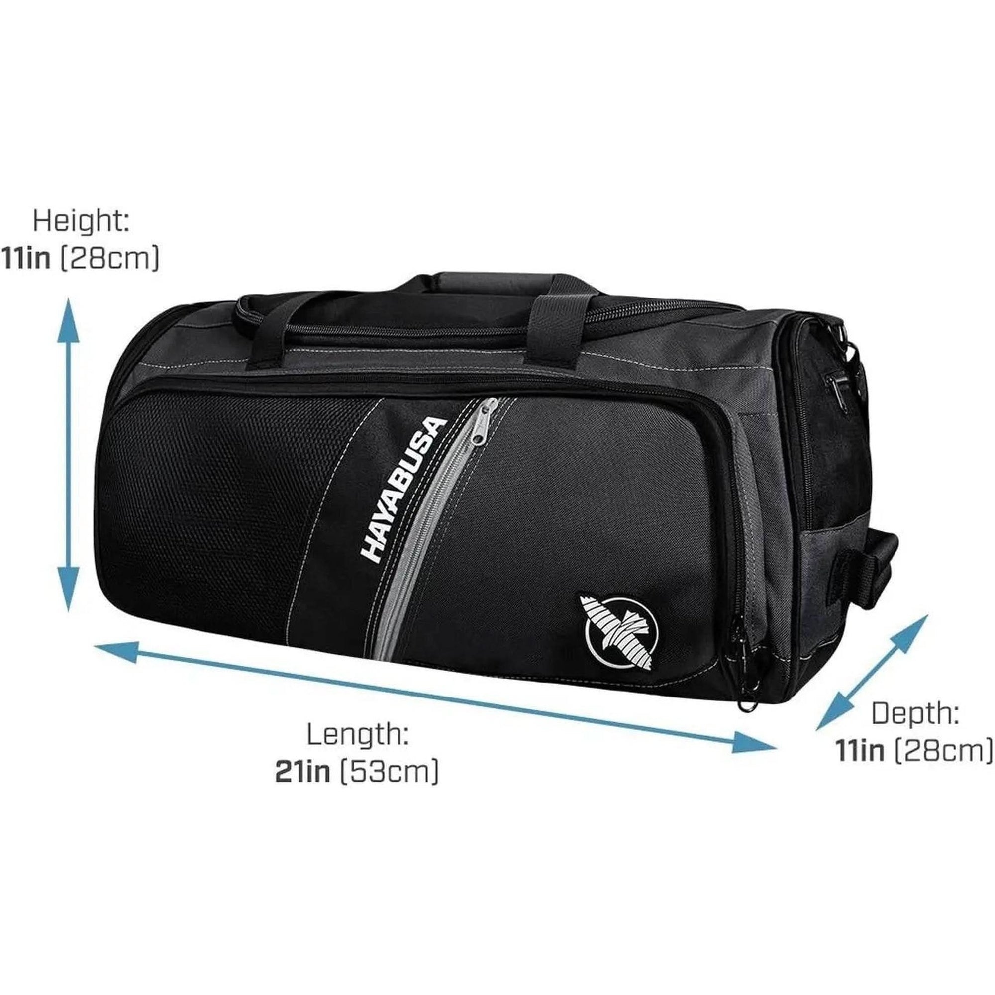 Hayabusa Ryoko Duffle Bag - Black/Grey, 50L