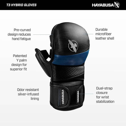 Hayabusa T3 7Oz Training Sparring MMA Gloves for Men and Women