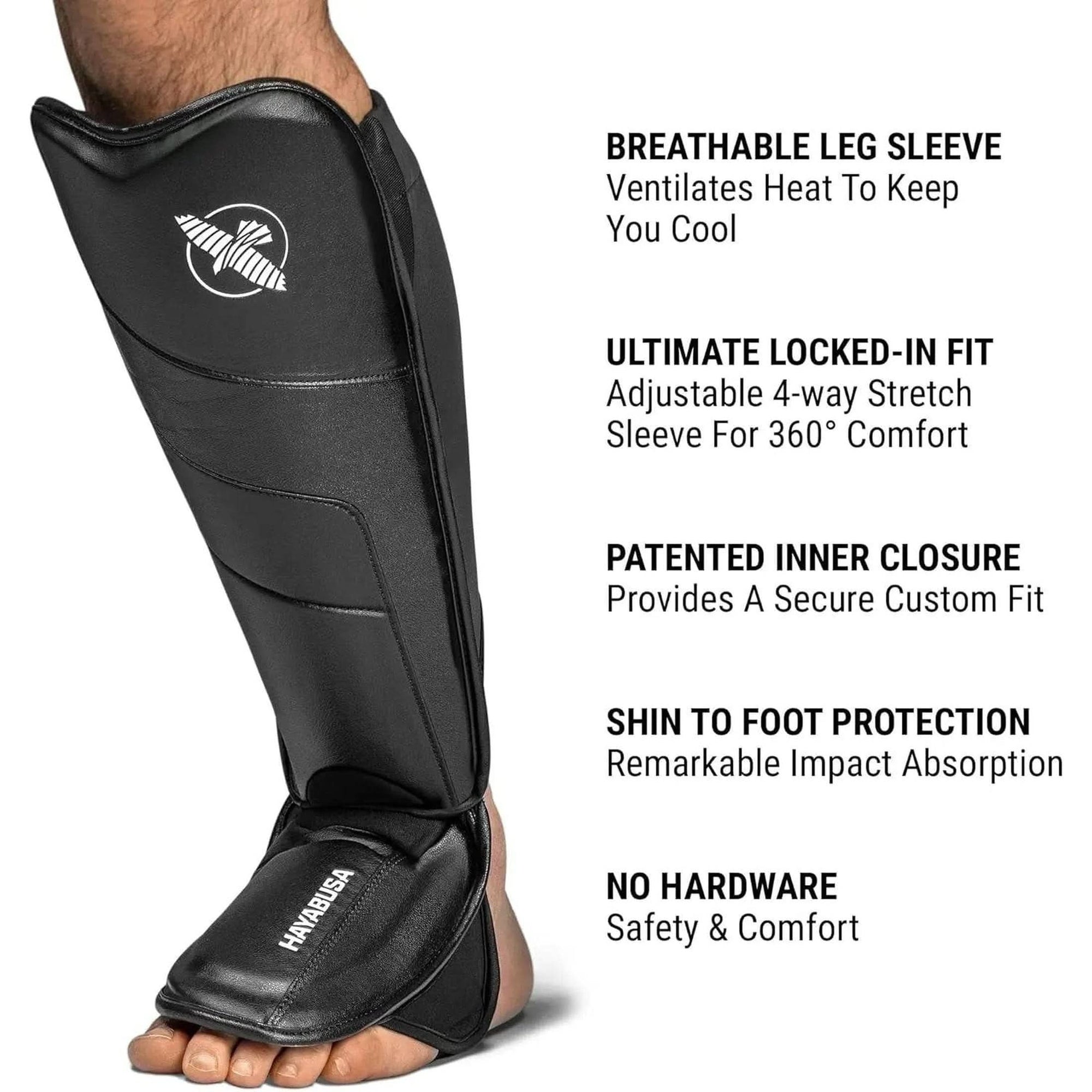 Hayabusa T3 Full-Back Shin Guards