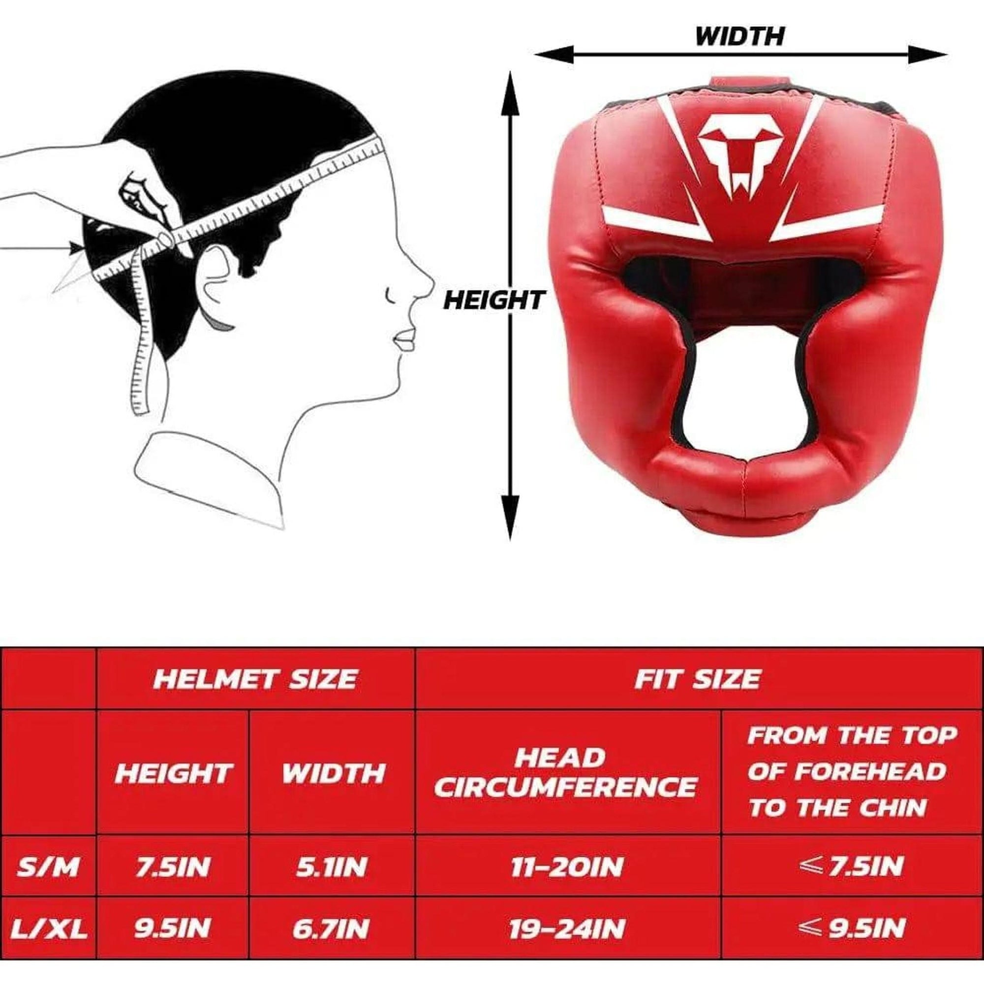 Langray Boxing Headgear for Kids Adults: MMA Kickboxing Headgear with Mesh, Headgear for Sparring Karate Taekwondo Martial Arts