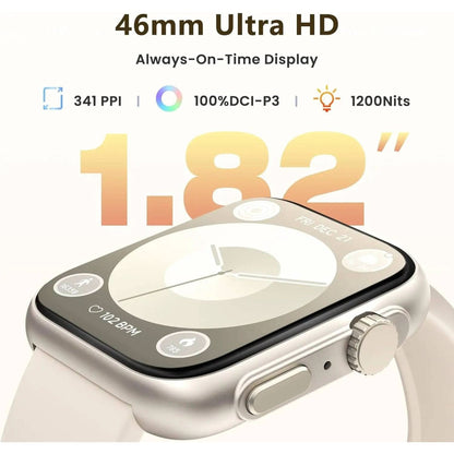 Smart Watch for Android Iphone 46Mm , Answer/Make Call, 24/7 Heart Rate/Spo2/Sleep/Stress Monitor