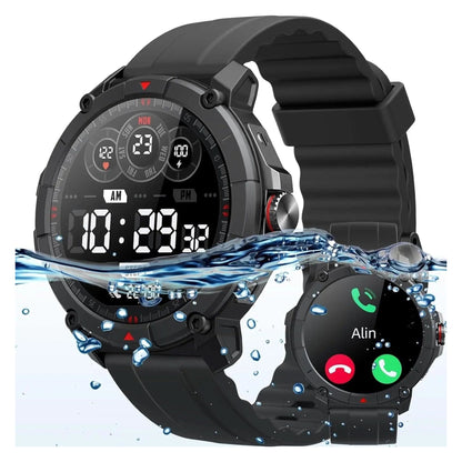 Parsonver Smart Watch, Alexa Built-In, GPS, Bluetooth Call & Text, 30M Water-Resistant 100+ Sport Modes, 1.38" HD Rugged Outdoor Fitness Tracker for Men, Spo2 Heart Rate Sleep Tracker for Android Ios