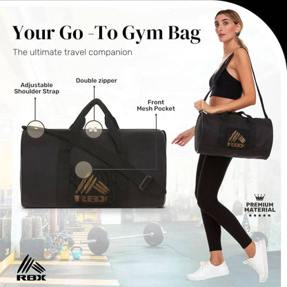 RBX Barrel Gym Bags for Men, Small Gym Bag for Women, Duffle Bag for Travel, Sports Bag