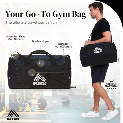 RBX Gym Bags for Men, Small Gym Bag for Women with Shoe Compartment