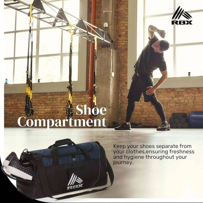 RBX Gym Bags for Men, Small Gym Bag for Women with Shoe Compartment