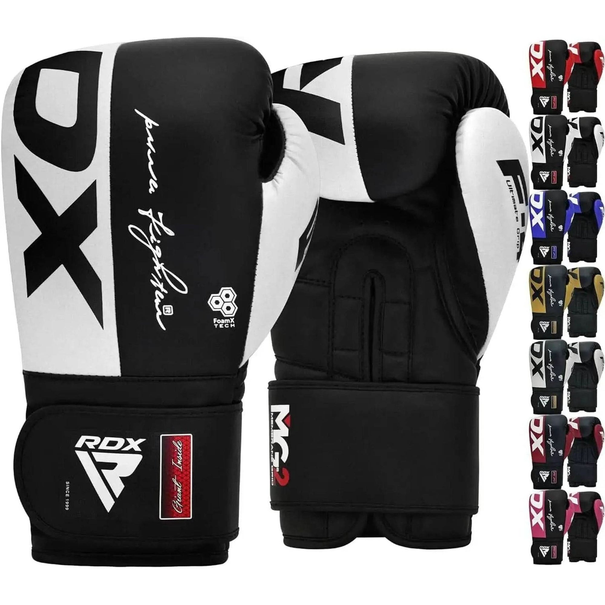 RDX Boxing Gloves, Maya Hide Leather Training Gloves for Muay Thai, Kickboxing, Sparring, Punch Bag, Punch Bag, Kickboxing Gloves, Martial Arts Training, Home Gym, Men, Women, 8 10 12 14 16 Oz