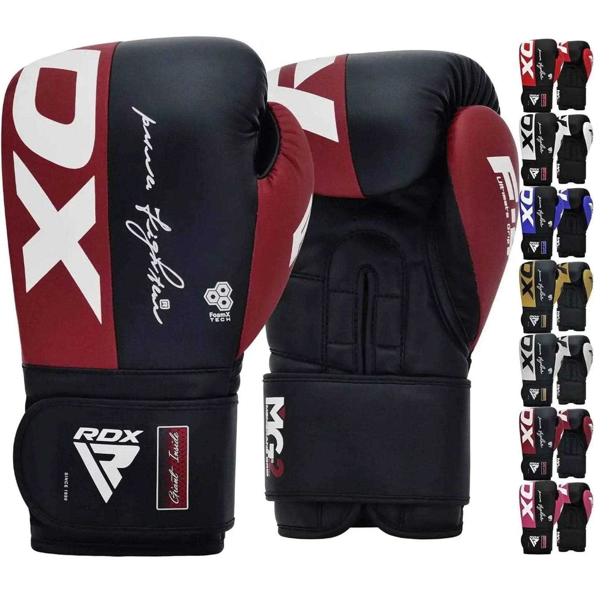 RDX Boxing Gloves, Maya Hide Leather Training Gloves for Muay Thai, Kickboxing, Sparring, Punch Bag, Punch Bag, Kickboxing Gloves, Martial Arts Training, Home Gym, Men, Women, 8 10 12 14 16 Oz