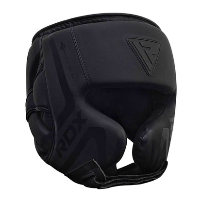 RDX Boxing Headgear Sparring Grappling, Maya Hide Leather, Head Gear for MMA Muay Thai Kickboxing Training, Multi Layered Padding, Taekwondo Martial Arts BJJ Wrestling Karate, Black