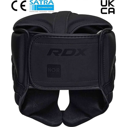 RDX Boxing Headgear Sparring Grappling, Maya Hide Leather, Head Gear for MMA Muay Thai Kickboxing Training, Multi Layered Padding, Taekwondo Martial Arts BJJ Wrestling Karate, Black