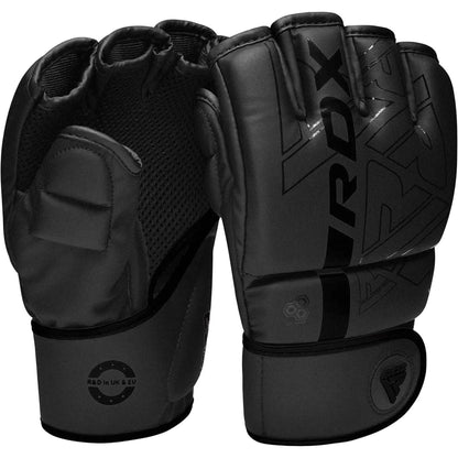 RDX MMA Gloves Grappling Sparring, Pre-Curved Mixed Martial Arts Mitts Men Women Boxing Gloves, Maya Hide Leather Kara Cage Fighting Workout, Combat Sports Training, Muay Thai, Punching Bag Kickboxing