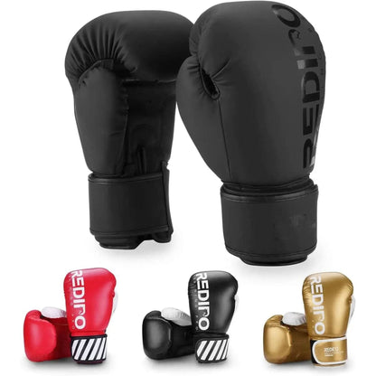 Boxing Gloves for Men & Women, Premium Leather Sparring Heavy Bag Training Gloves, Pro Punching Bag Gloves for Muay Thai, Kickboxing, MMA