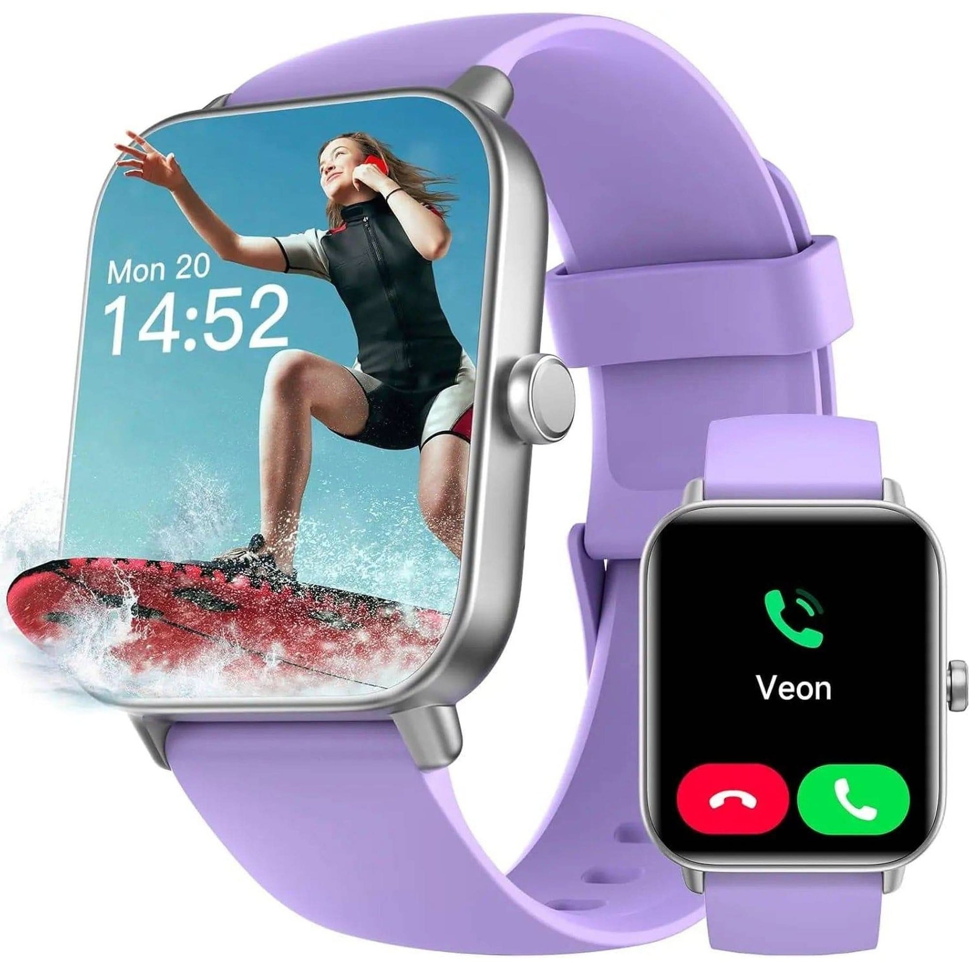 Smart Watch for Men Women Answer/Make Calls 1.8" Touch Screen Fitness Tracker for Iphone