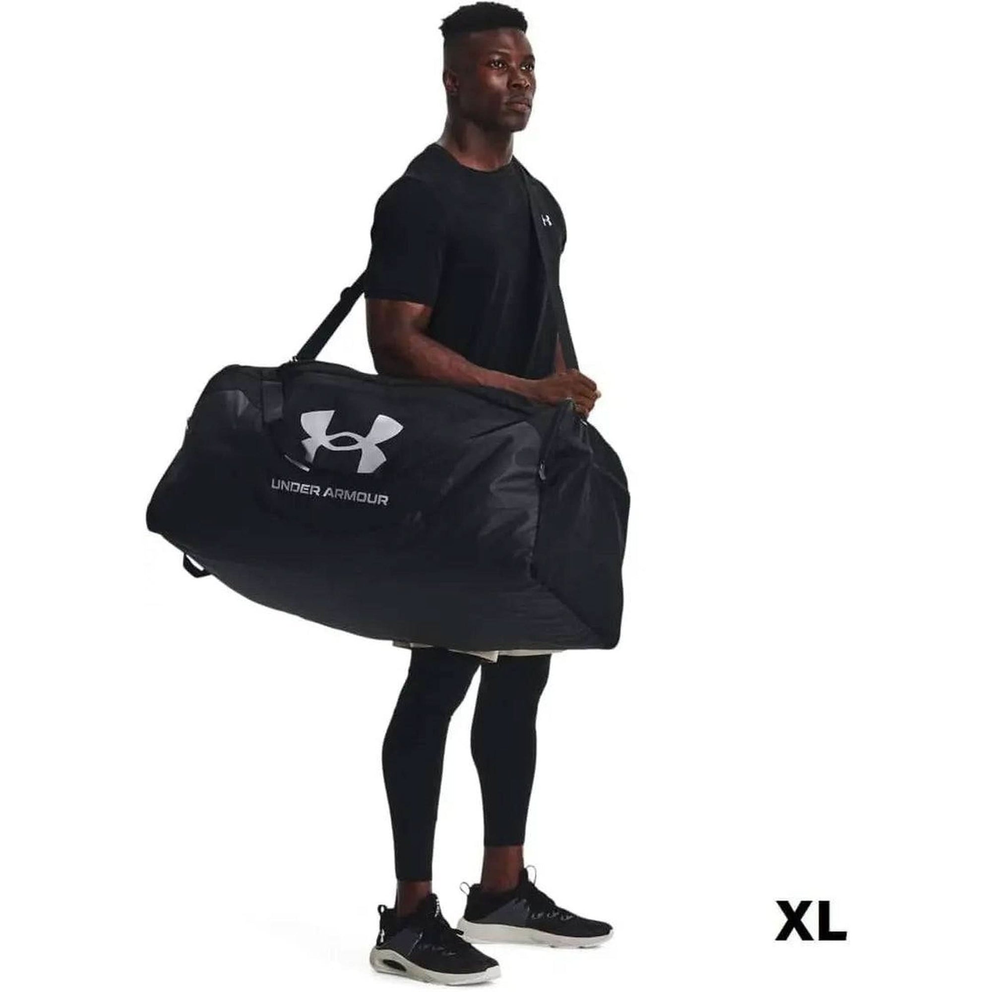 Under Armour Unisex-Adult Undeniable 5.0 Duffle , Black 001 /Metallic Silver , Medium