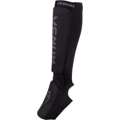 Venum Kontact Shinguards - Black/Black, One Size